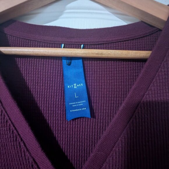 Kit and Ace | Dawn Waffle Lounge Dress In Purple - Picture 5 of 12